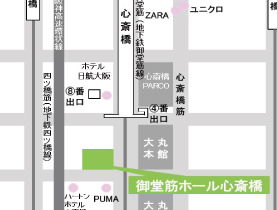 大阪の展示場 簡易アクセスMAP