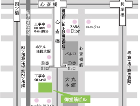 大阪の展示場 簡易アクセスMAP